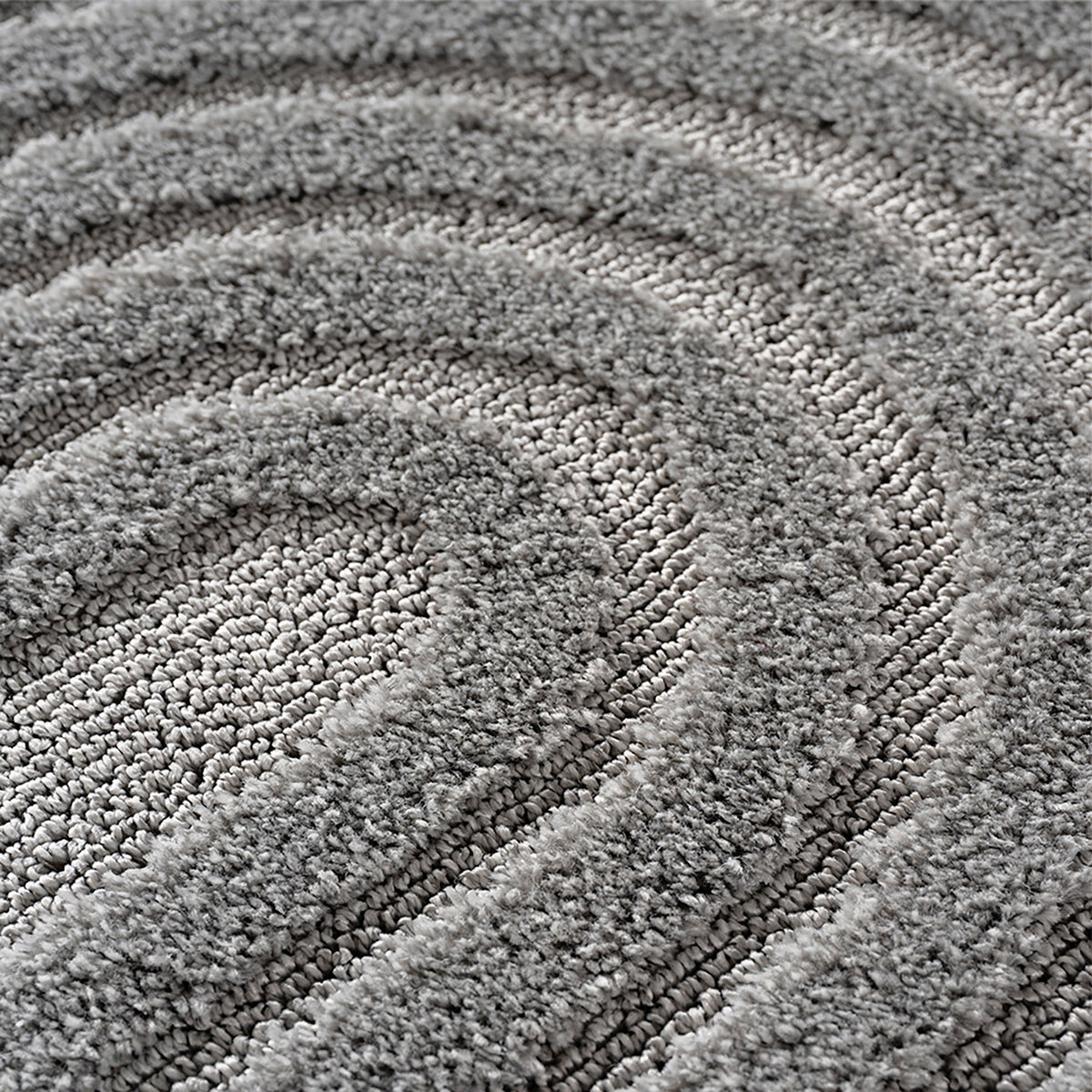 Teppich Silber Skandinavischer Boho rund Polypropylene Wohnzimmer Schlafzimmer Flur Skandinavischer Boho RIGI_