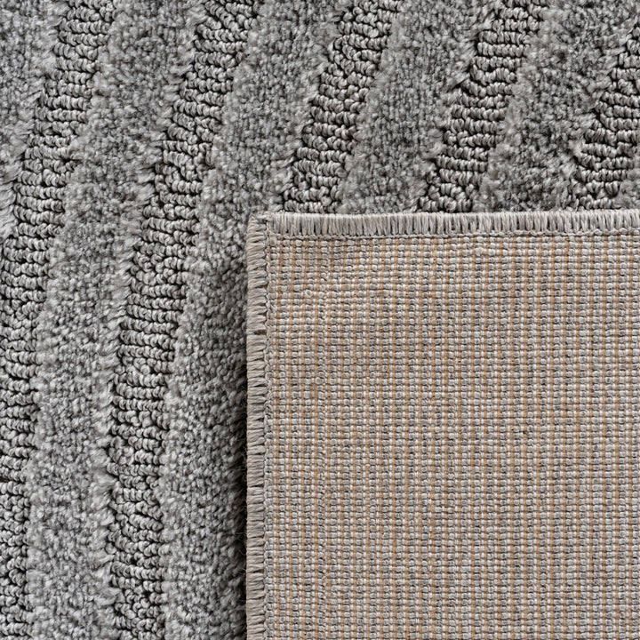 Teppich Silber Skandinavischer Boho rund Polypropylene Raumgestaltung Inneneinrichtung Skandinavischer Boho RIGI 160x160_
