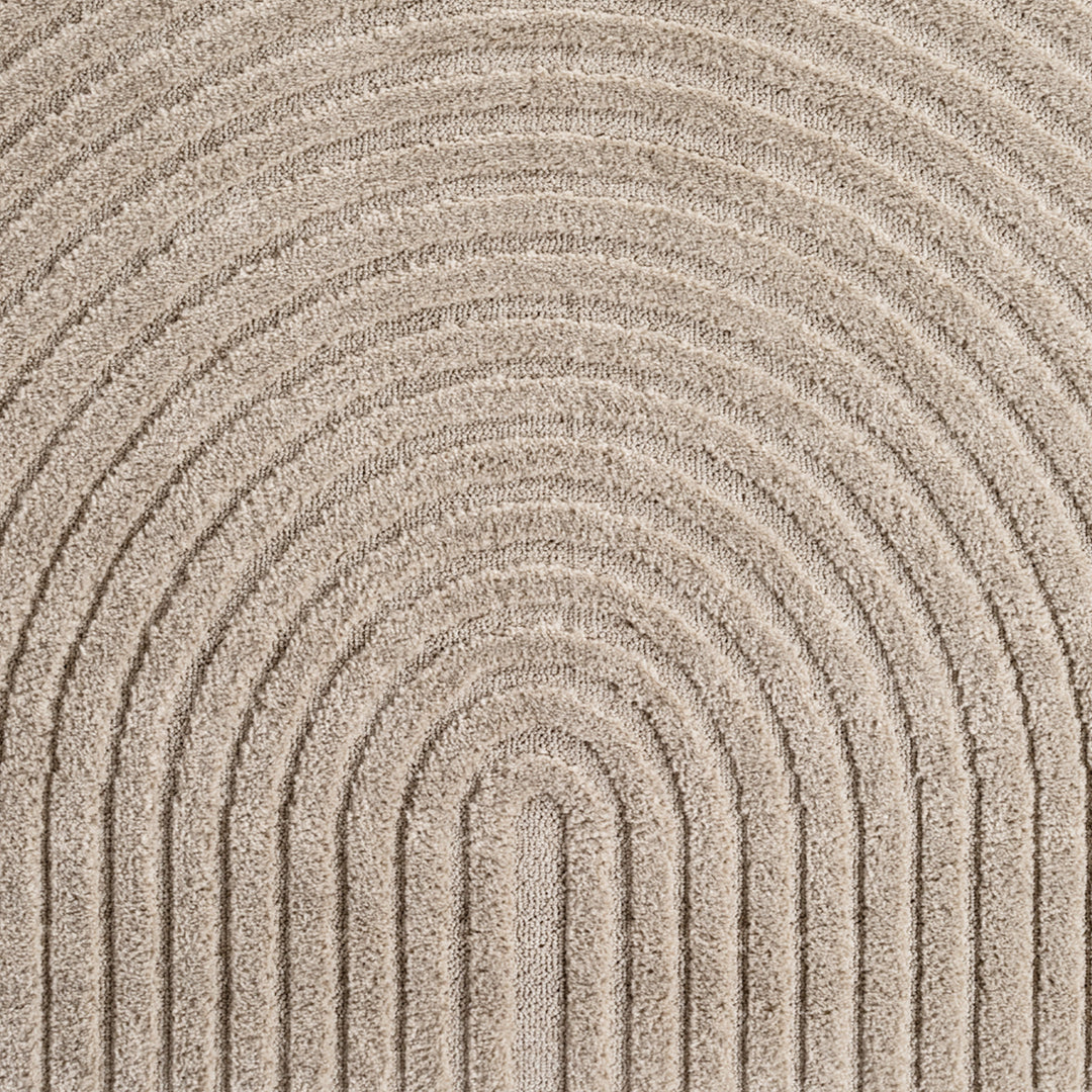 Teppich Beige Skandinavischer Boho rechteckig Polypropylene_