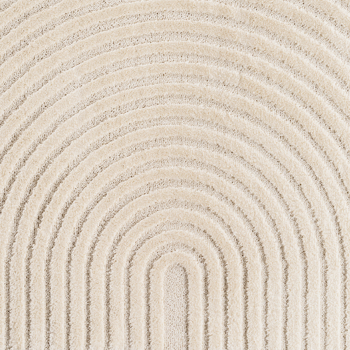 Teppich Creme Skandinavischer Boho rechteckig Polypropylene_