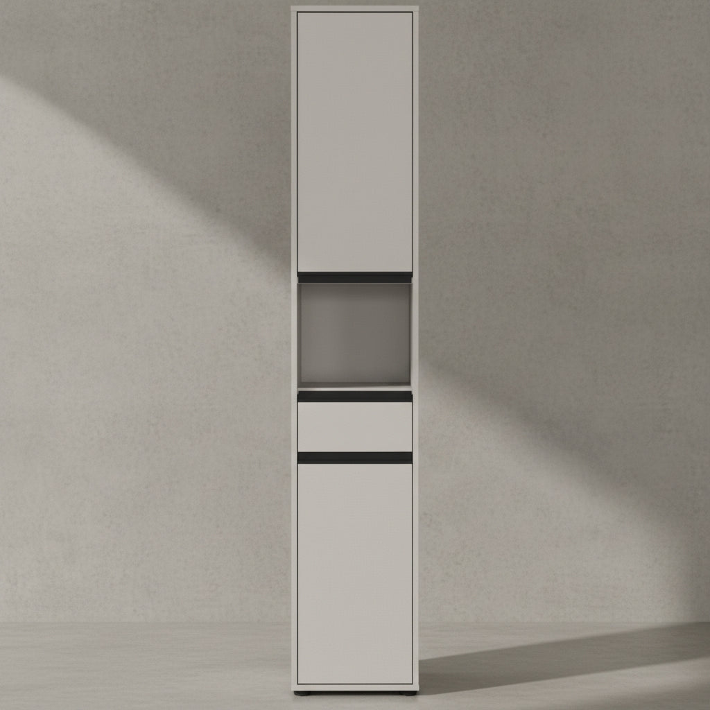 Hochschrank HAMBURG Soft-Close Badschrank schmal Badregal_