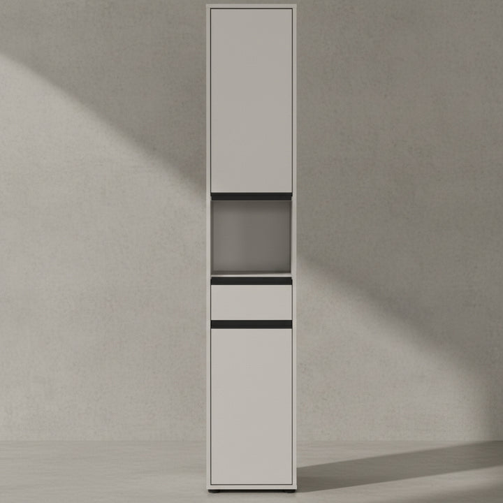 Hochschrank HAMBURG Soft-Close Badschrank schmal Badregal_