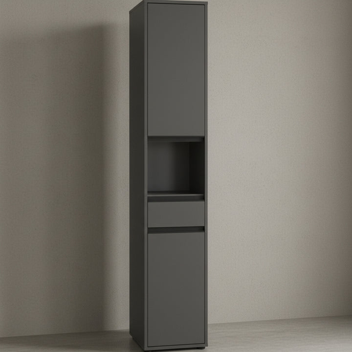 Hochschrank HAMBURG Soft-Close Badschrank schmal Badregal_