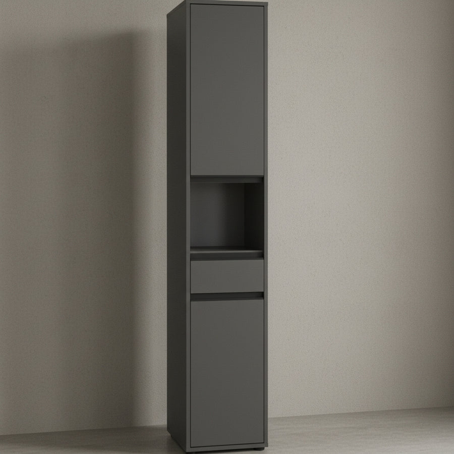 Hochschrank HAMBURG Soft-Close Badschrank schmal Badregal_