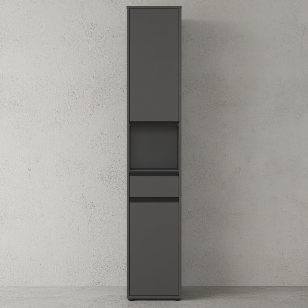 Hochschrank HAMBURG Soft-Close Modern 33x181x34 cm Graphit_