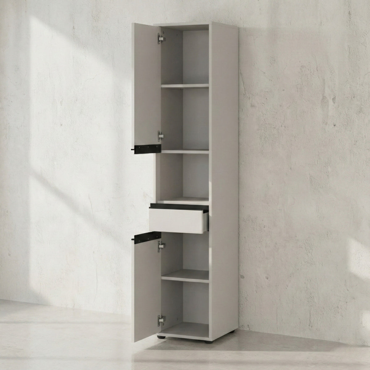 Hochschrank HAMBURG Soft-Close Badschrank schmal Badregal