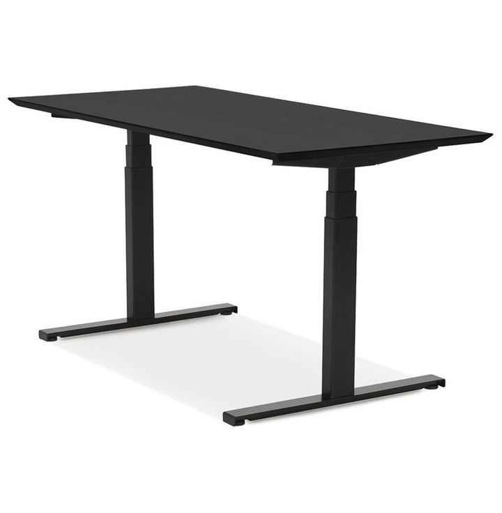 Schreibtisch für Homeoffice - 150x70 cm - schwarz - elektrische Höhenverstellung - unterstützt konzentriertes Arbeiten - Kadima Design_