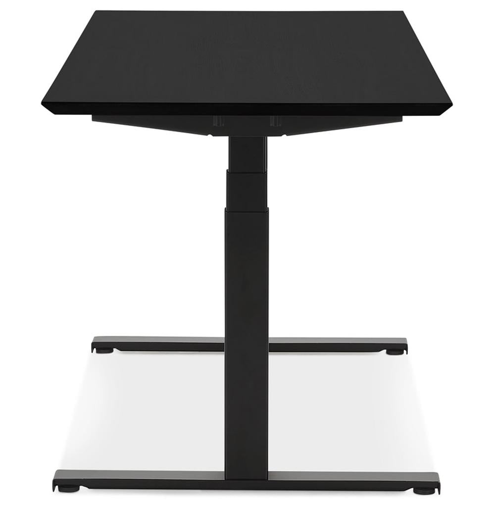 Ergonomischer Arbeitstisch - Schwarze MDF-Platte - 180x90 cm - elektrisch verstellbar 63-128 cm - vielseitig nutzbar - Kadima Design_