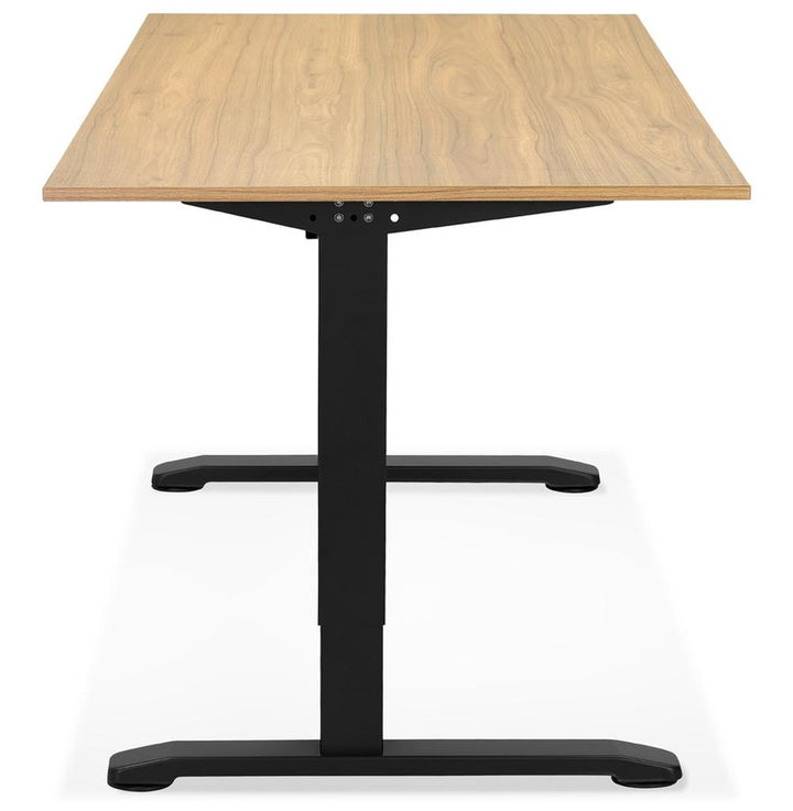 Schreibtisch für flexible Arbeitsplätze - Beige-Schwarz - 160x80 cm - höhenverstellbar - vielseitig einsetzbar - Kadima Design PELANO_