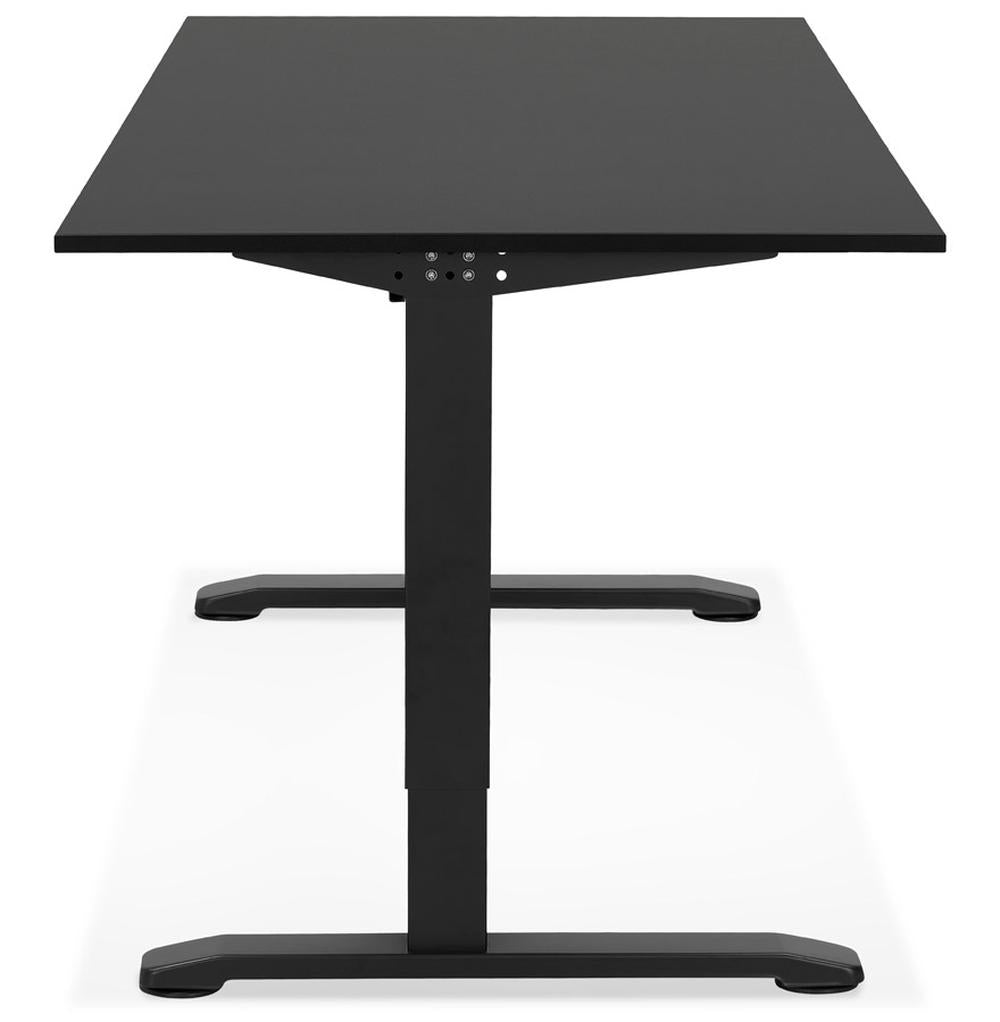 Schreibtisch für Großraumbüro - Schwarz - 160x80 cm - höhenverstellbar - platzsparend und funktional - Kadima Design PELANO_