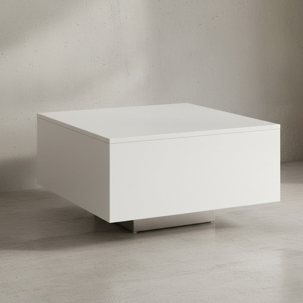 Holz Couchtisch_ Stilvoller Wohnzimmer C-Tisch im puristischen Design - KADIMA DESIGN_Größe_ 60x60x35 cm_