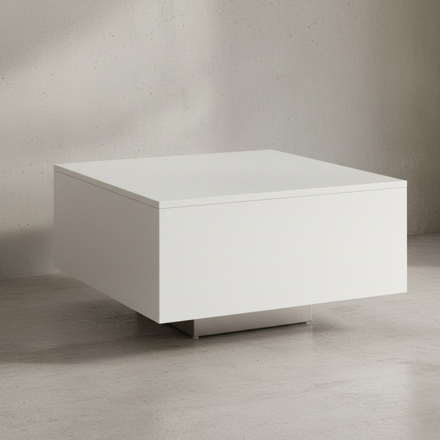 Holz Couchtisch_ Stilvoller Wohnzimmer C-Tisch im puristischen Design - KADIMA DESIGN_Größe_ 60x60x35 cm_