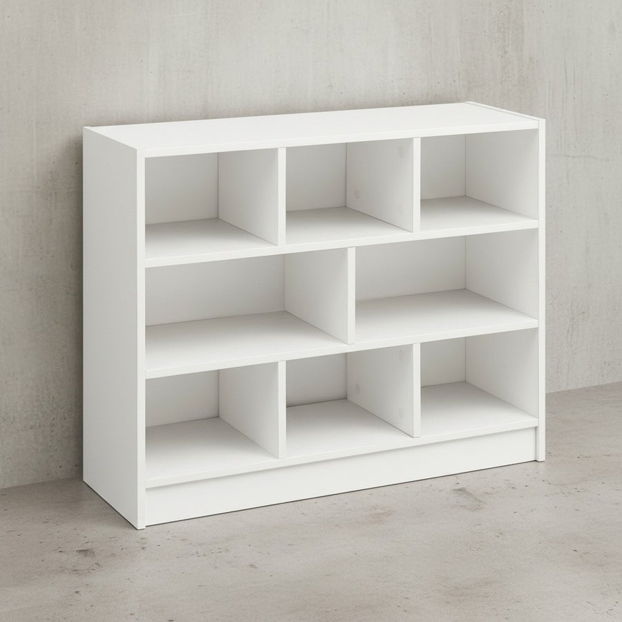 Holzbücherregal mit Melaminharz-Beschichtung und Stauraum_ Modernes Design - KADIMA DESIGN_Größe_ 80x30x69 cm_