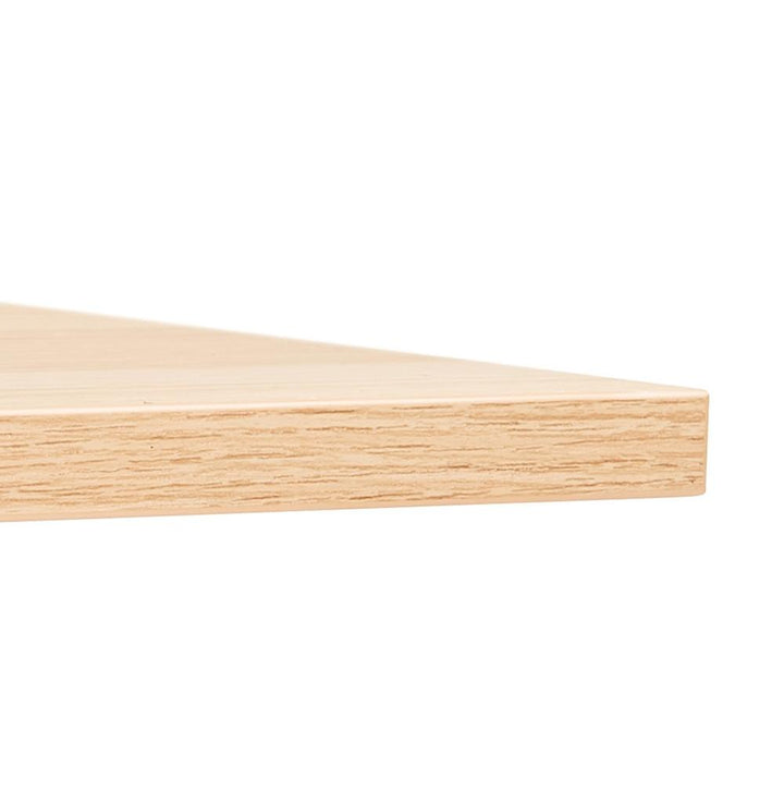 Arbeitstisch mit warmer Holzoptik - 80cm Tiefe - schwarze Metallbeine - schafft gemütliche Arbeitsatmosphäre - Kadima Design_