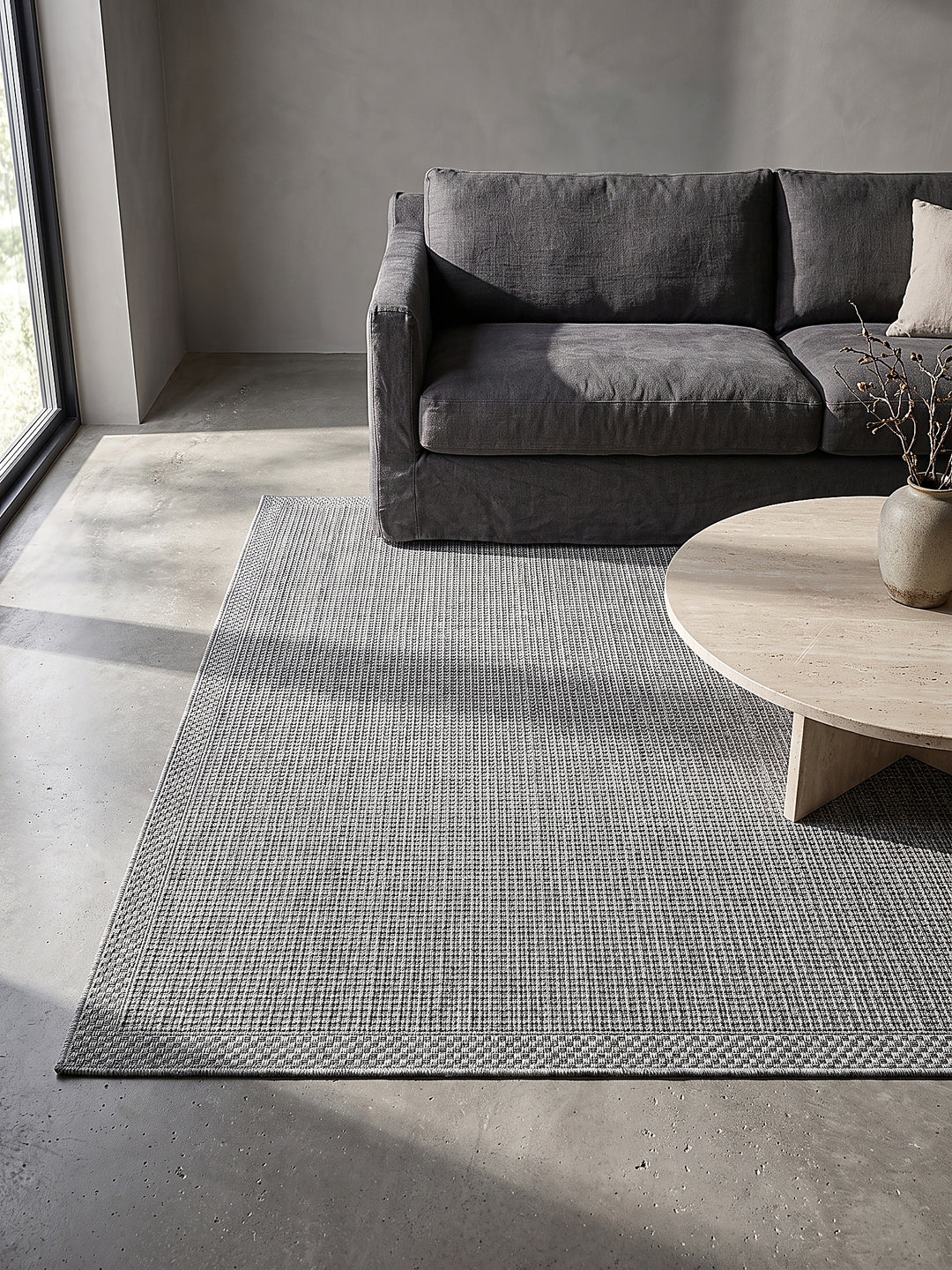 Teppich Grau Farbdetail Muster_