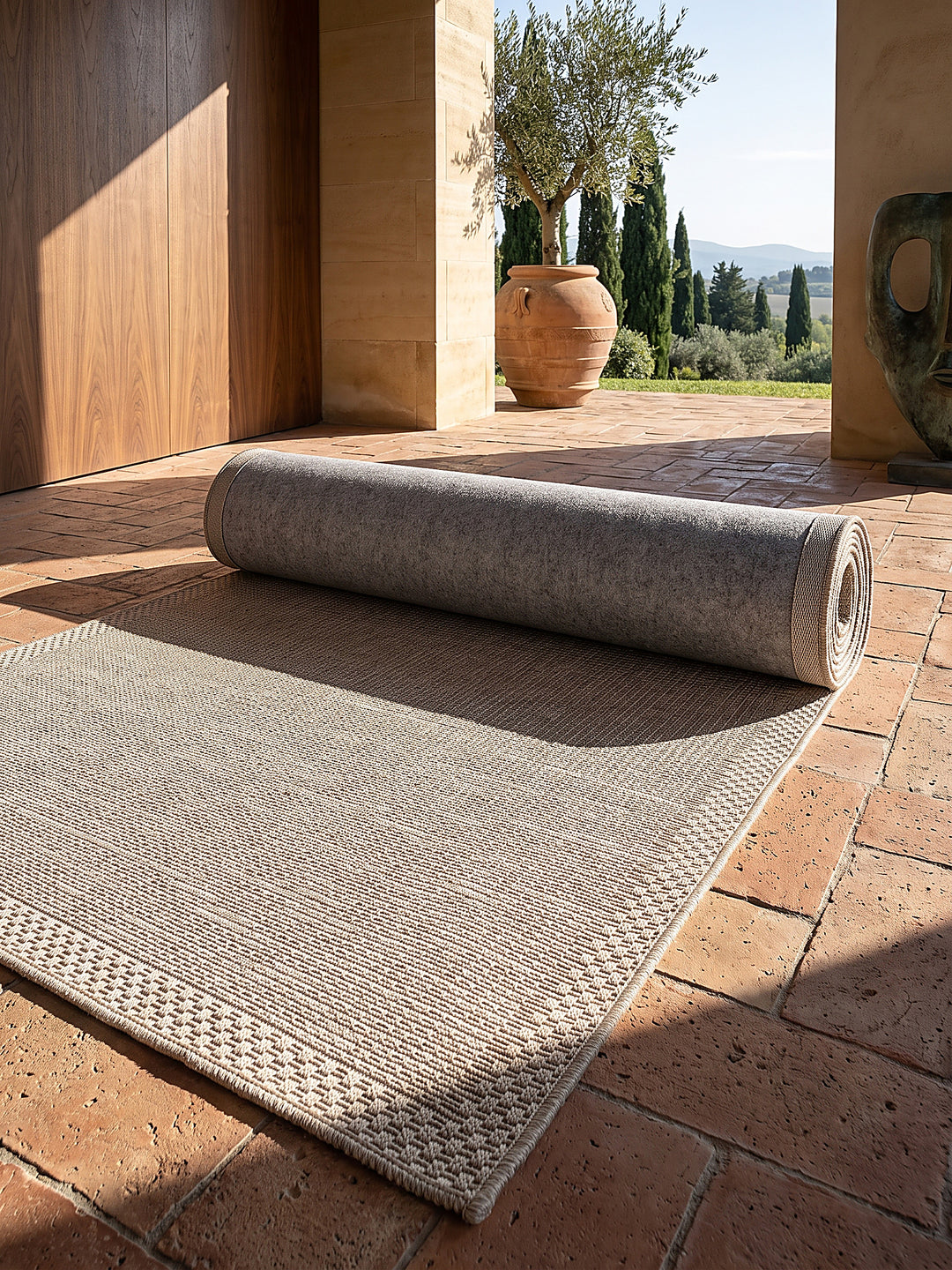 Teppich Beige Läufer Editorial Styling_