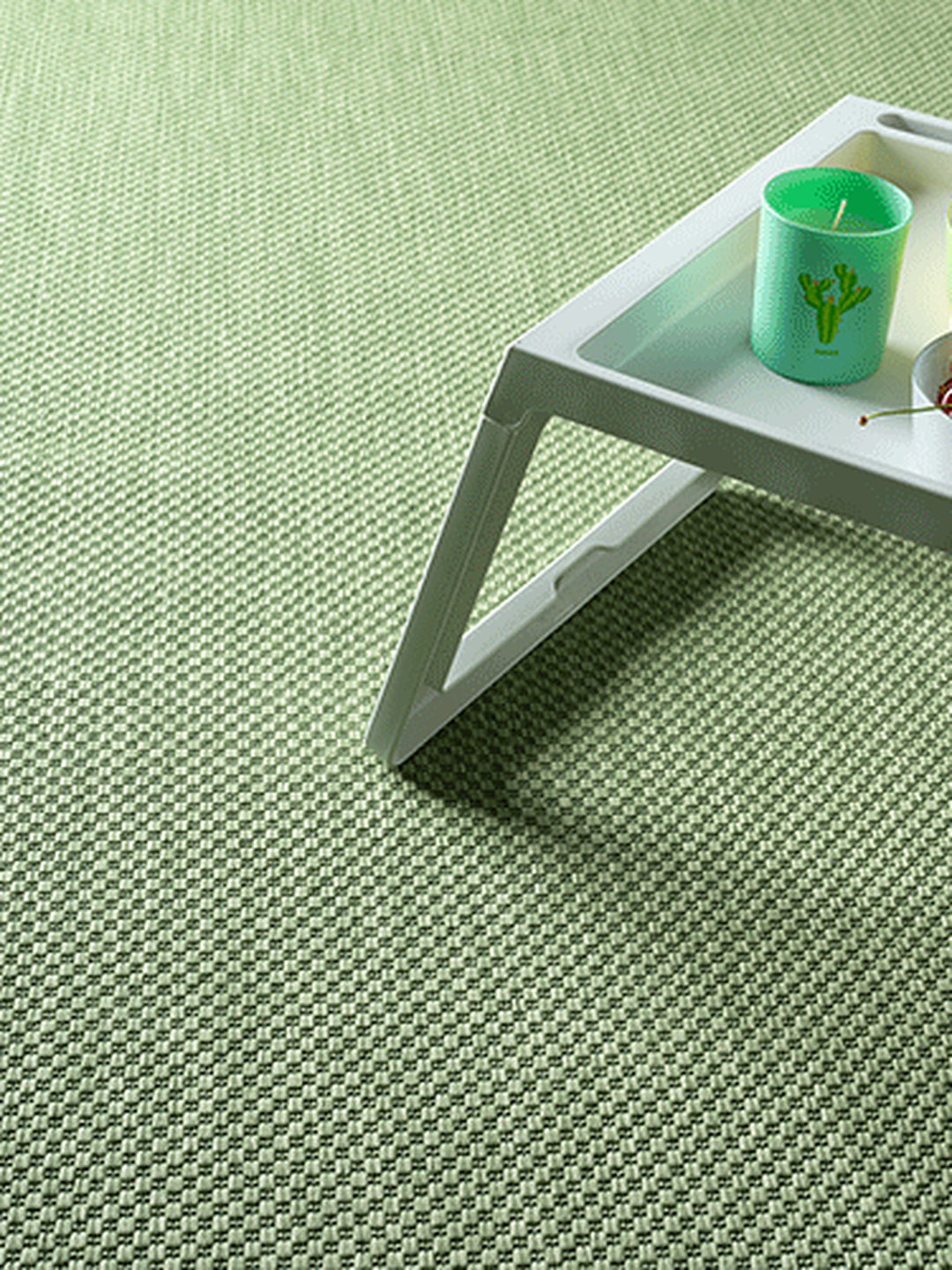 Teppich Grün Läufer Polypropylen Wohnzimmer Schlafzimmer Flur BORNO_