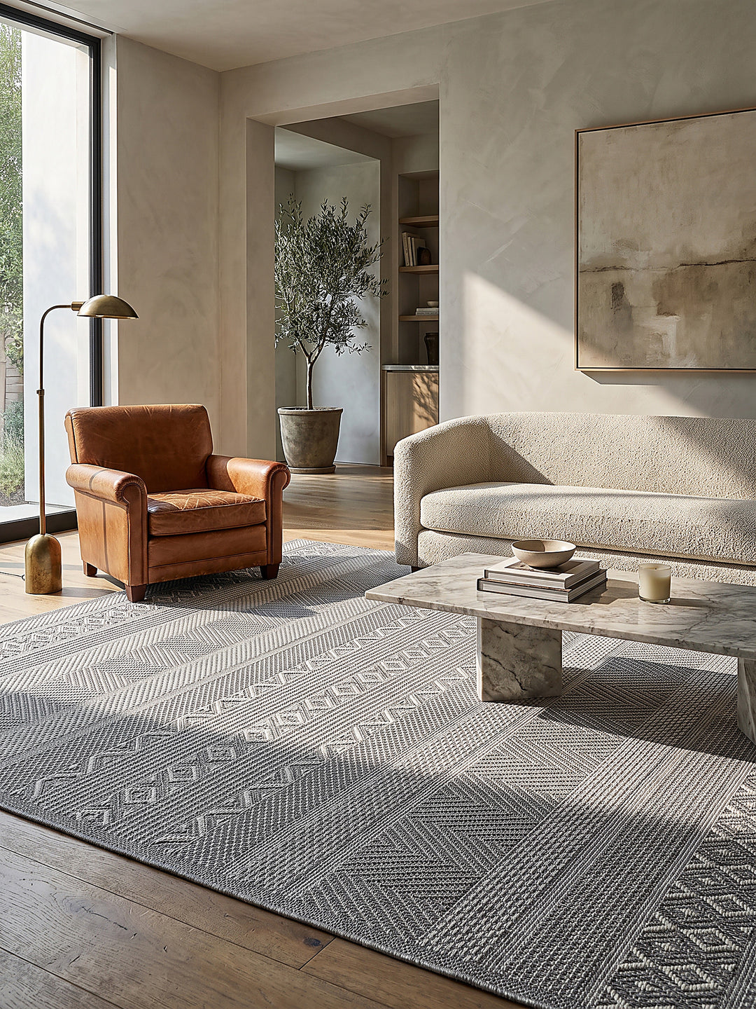 Teppich Grau Farbdetail Muster_