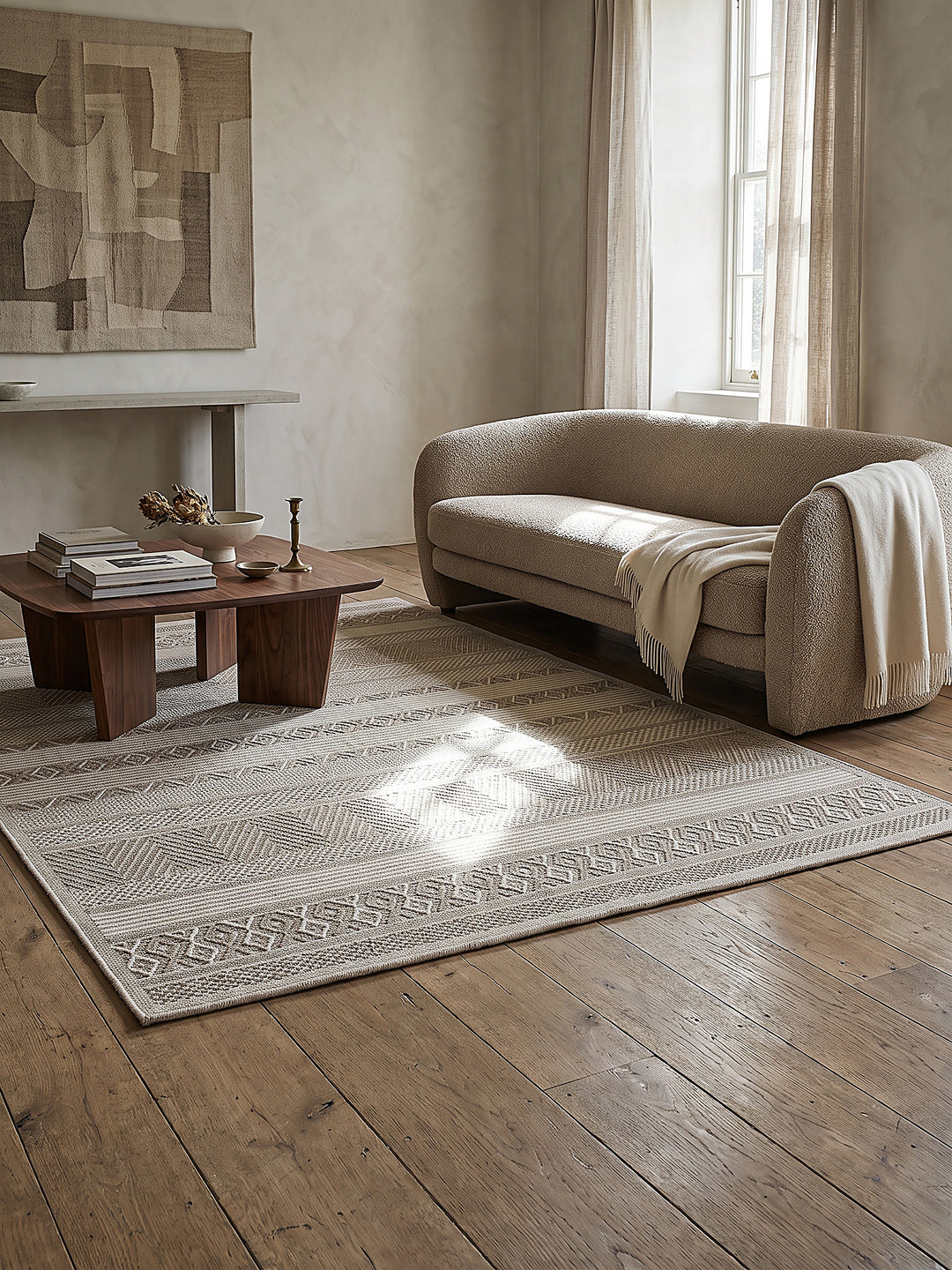 Teppich Beige Farbdetail Muster_