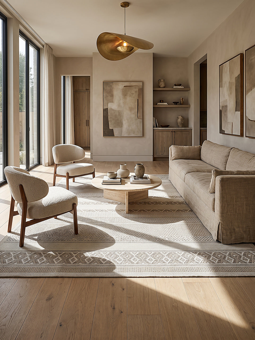 Teppich Beige Farbdetail Muster_