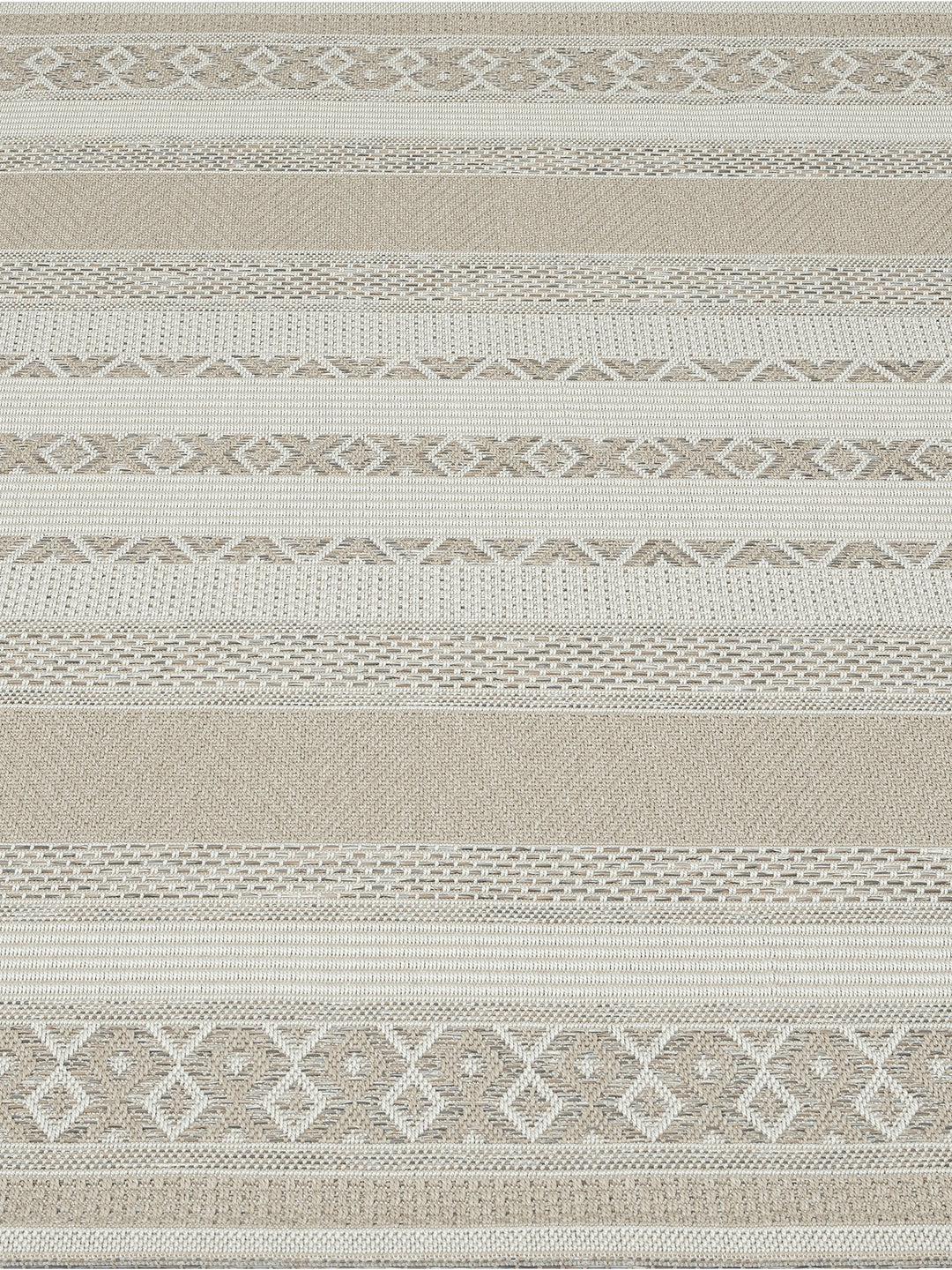 Teppich Beige Läufer Polypropylen Wohnzimmer Schlafzimmer Flur ESERA_
