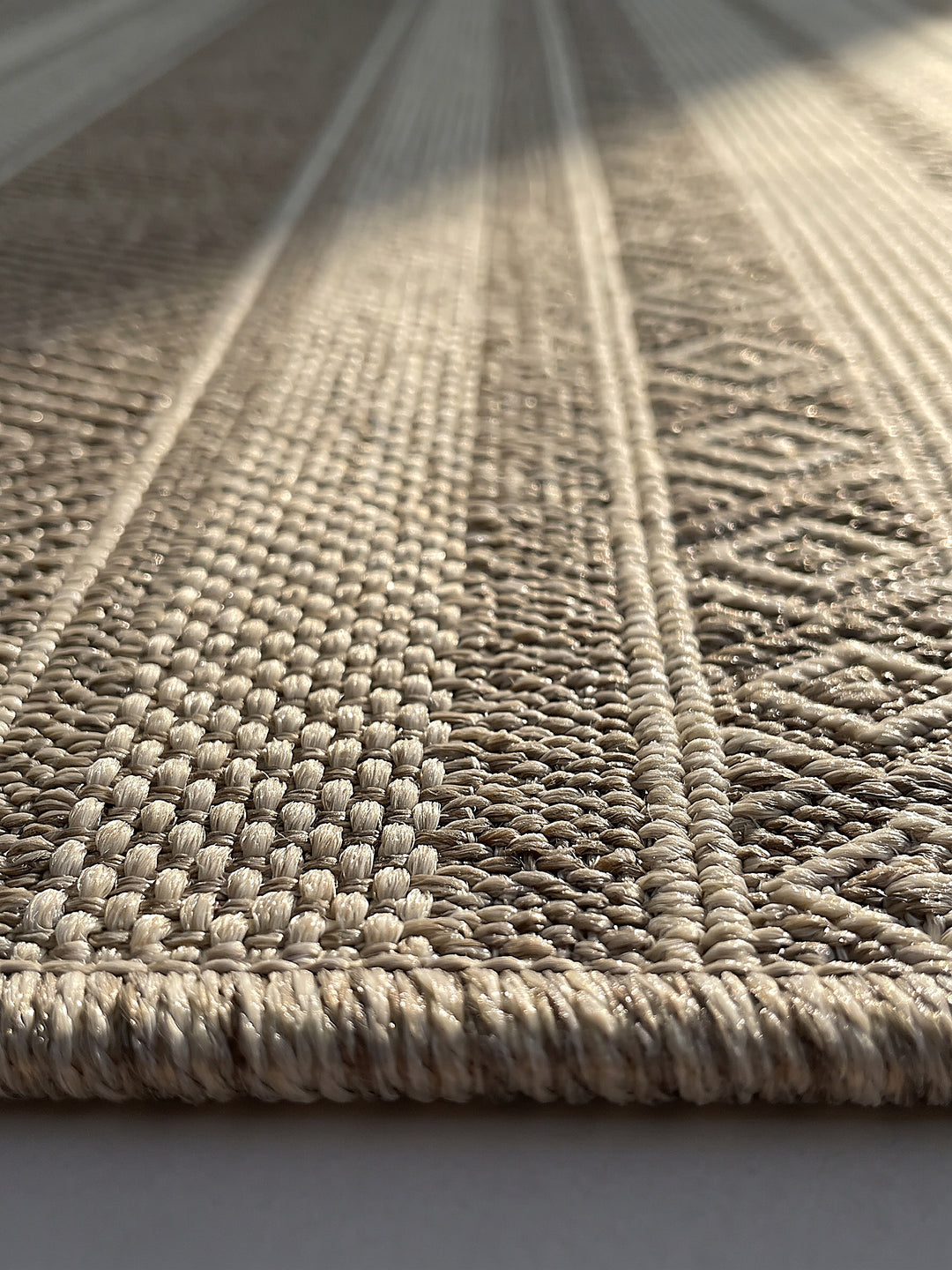 Teppich Beige Florhöhe Profil_