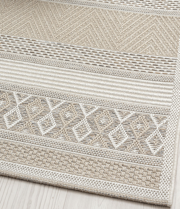 Teppich Beige rund Polypropylen Raumgestaltung Inneneinrichtung ESERA_