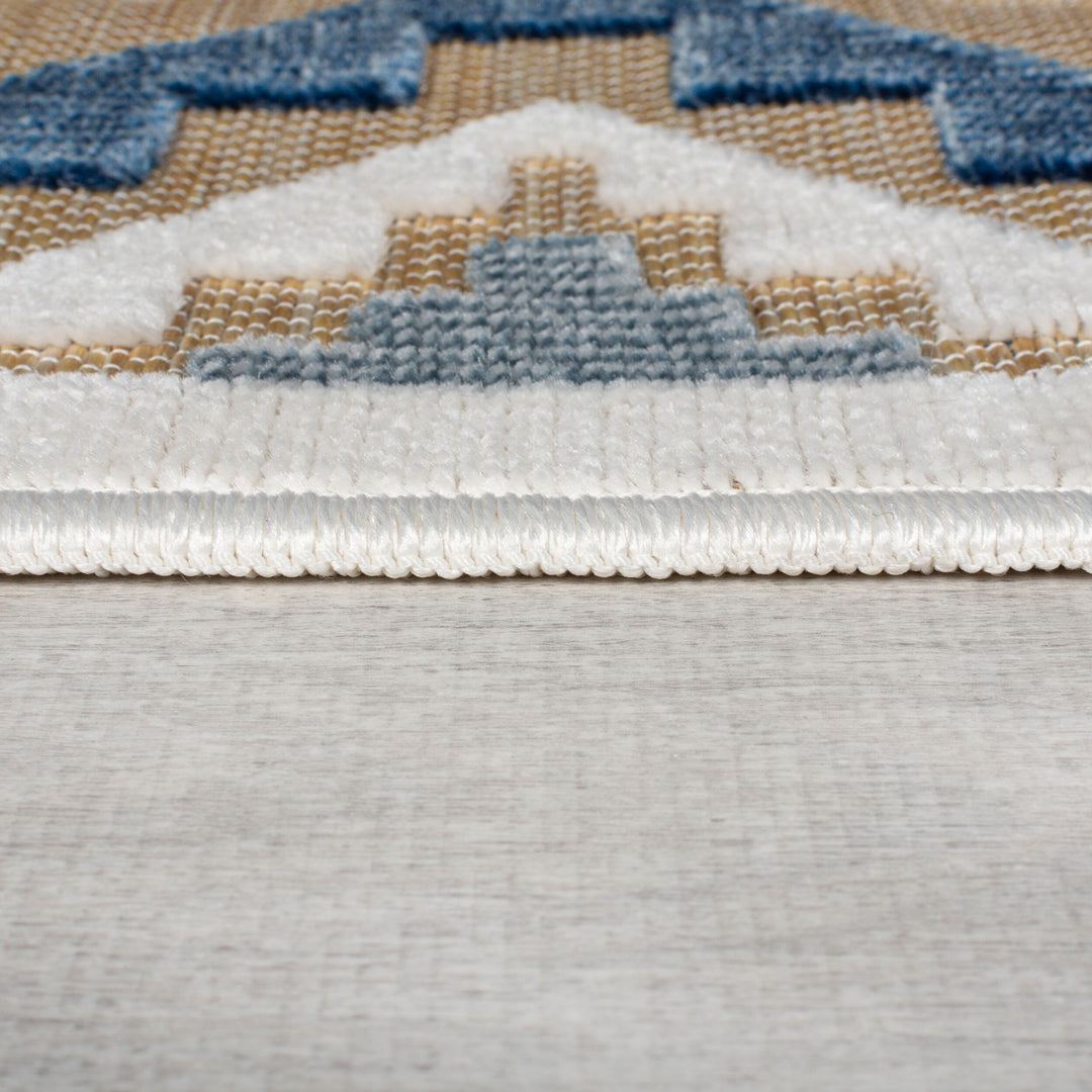 In-Outdoor Teppich  - Wetterfest &amp; Pflegeleicht mit Globalem Geometrischem Muster_Läufer_