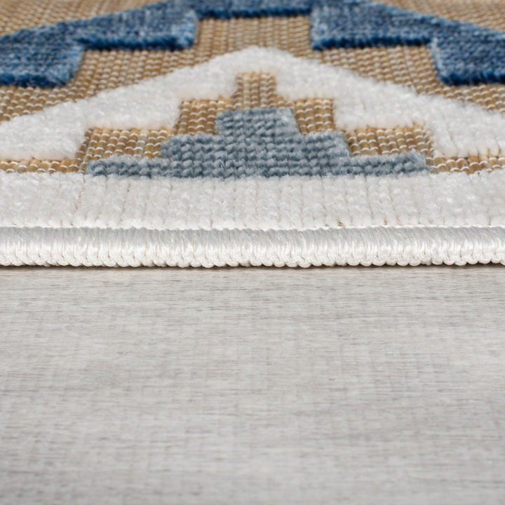 In-Outdoor Teppich  - Wetterfest &amp;amp; Pflegeleicht mit Globalem Geometrischem Muster_Läufer_