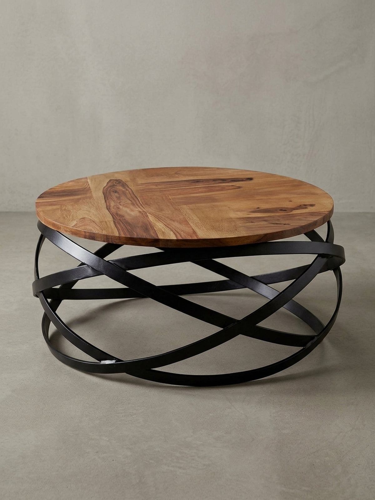 Couchtisch Industrial: Massivholz & Metall – Sofort nutzbar! – Kadima Design