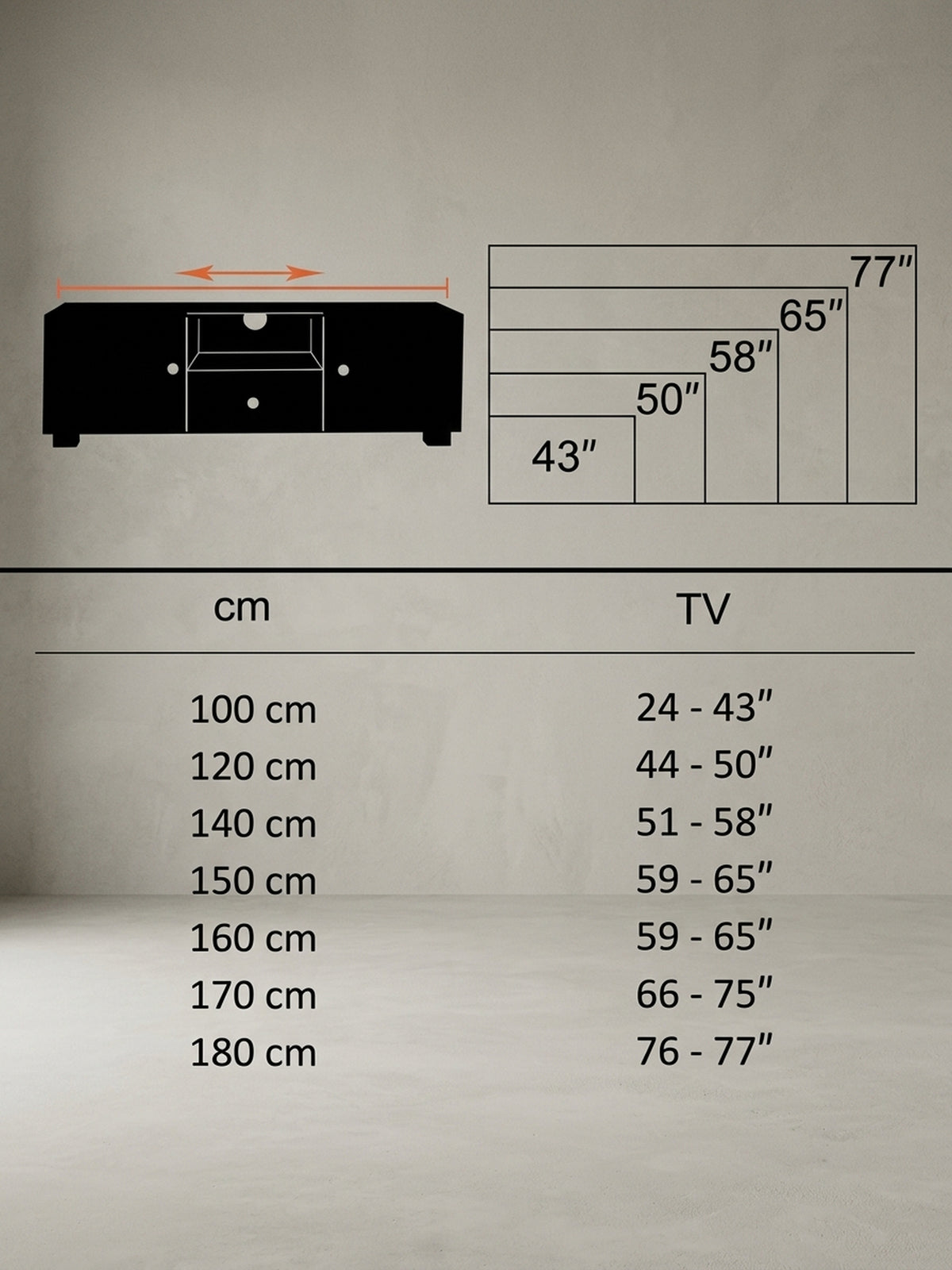 Gesamtansicht des exklusiven Sheeshamholz TV-Schranks im zeitlosen Design. Ein perfektes Massivholzmöbelstück für eine warme, stilvolle und aufgeräumte Wohnzimmer-Einrichtung.
