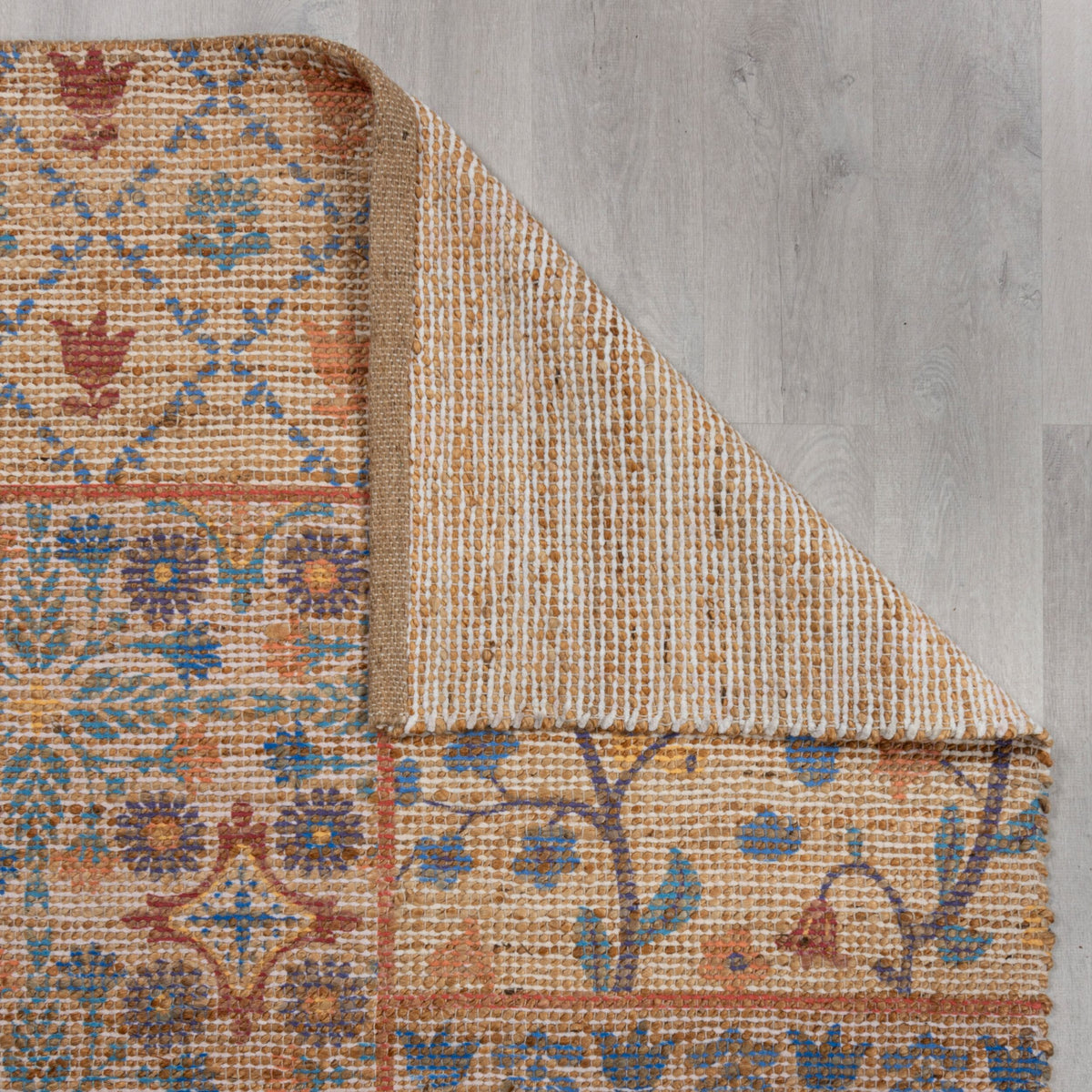 Teppich Jute Boho Patchwork - Wohnzimmer Läufer