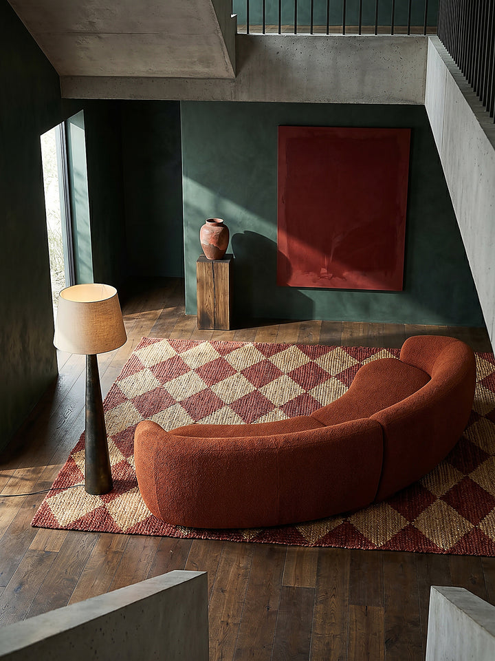 Teppich Terrakotta rechteckig Musteransicht von oben Designkollektion_
