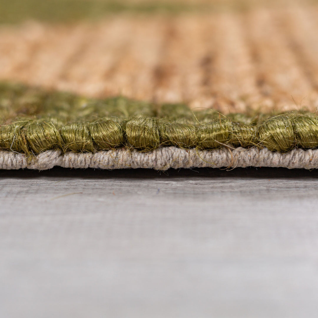 Jute Teppich Flachgewebe Handgefertigt Rautenmuster Robust &amp; Stilvoll_Läufer_