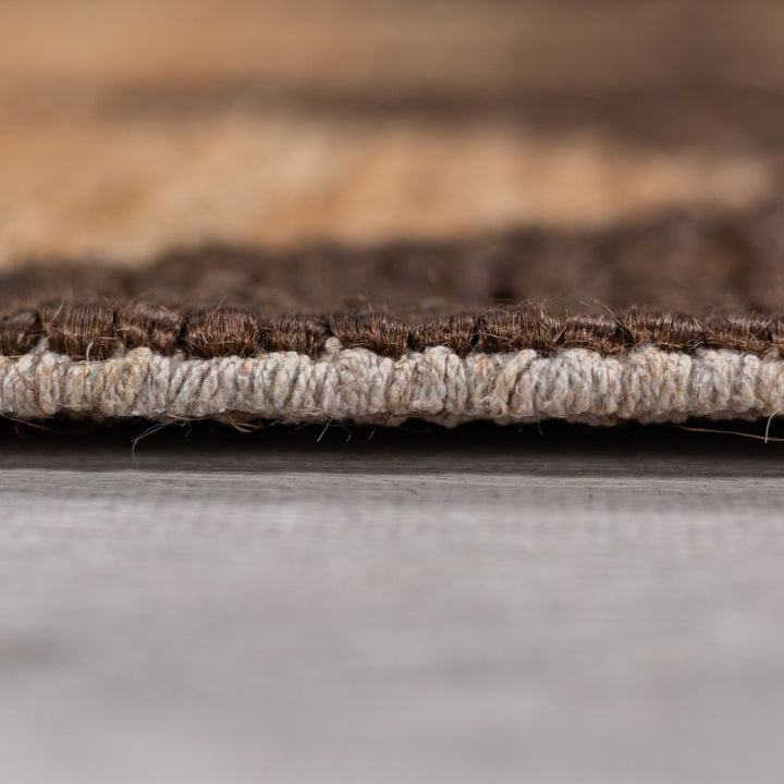 Jute Teppich Flachgewebe Handgefertigt Rautenmuster Robust &amp;amp; Stilvoll_Läufer_