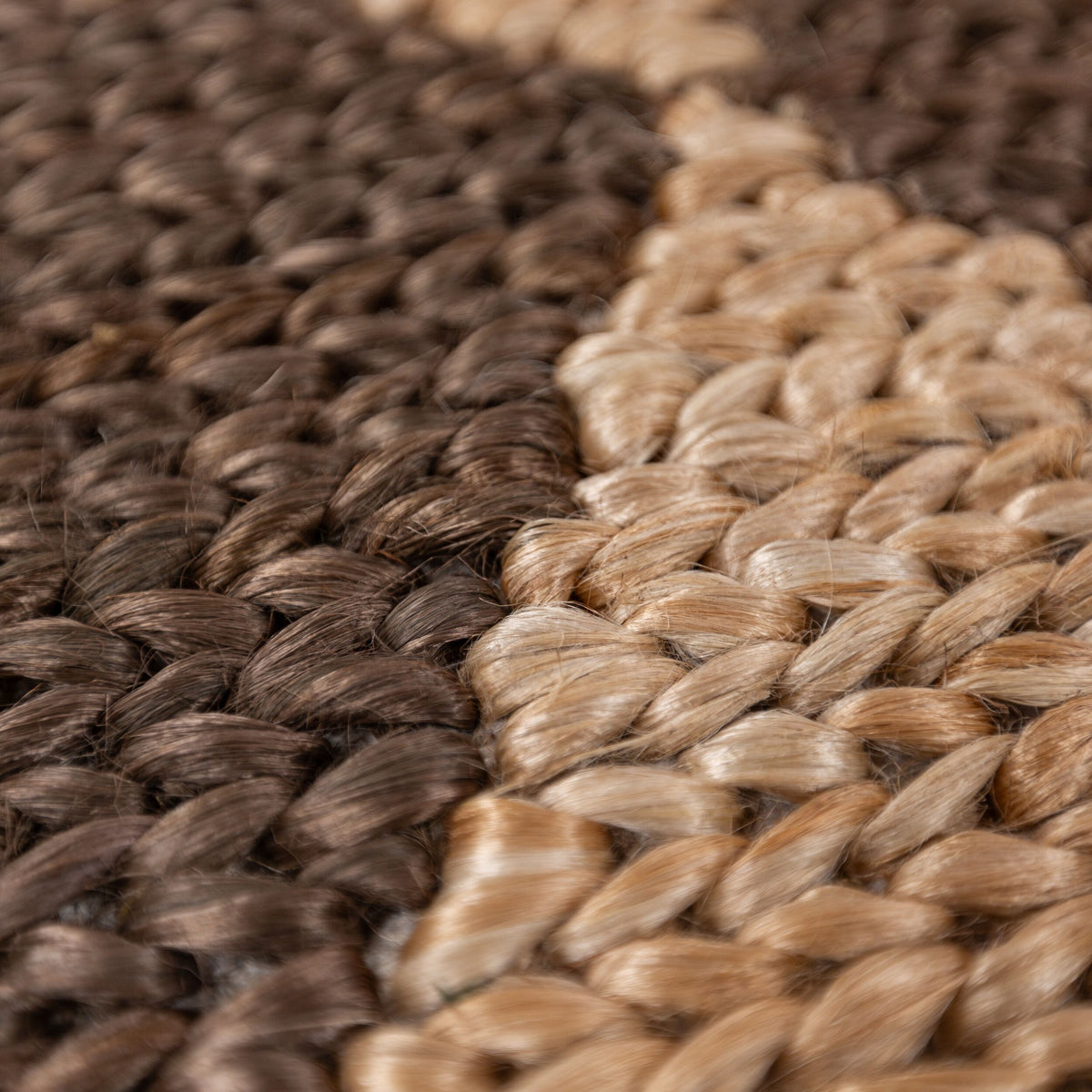 Teppich Jute Flachgewebe Rauten Muster - Wohnzimmer_Braun_Läufer_