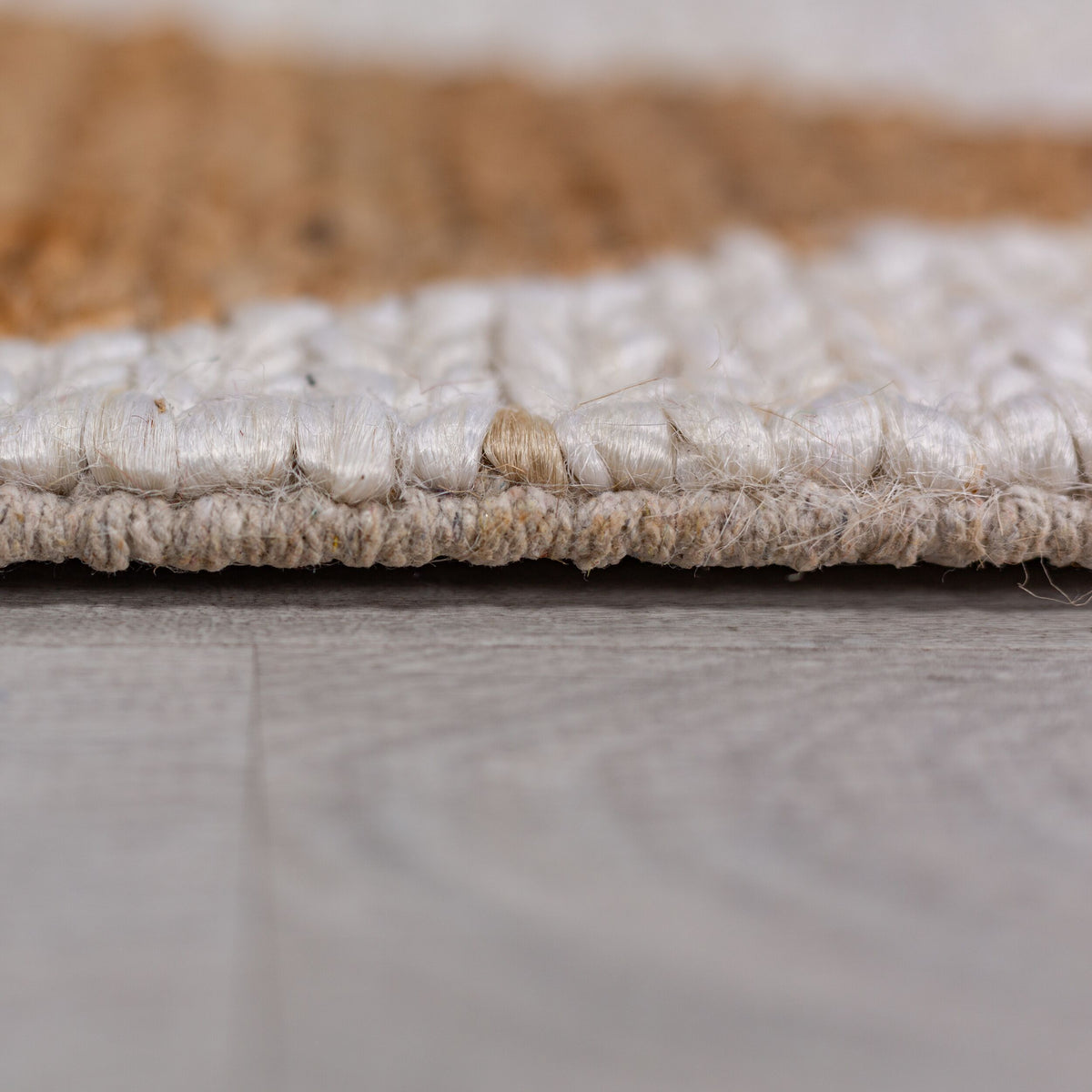 Jute Teppich Flachgewebe Handgefertigt Rautenmuster Robust & Stilvoll_Läufer_