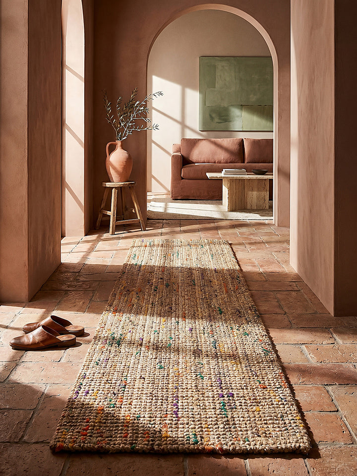 Teppich Natur-Multicolor Läufer Musteransicht von oben Designkollektion_