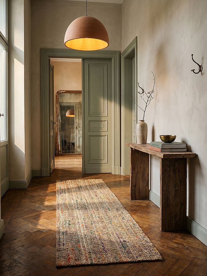 Teppich Natur-Multicolor Läufer im modernen Wohnzimmer Einrichtungsidee_