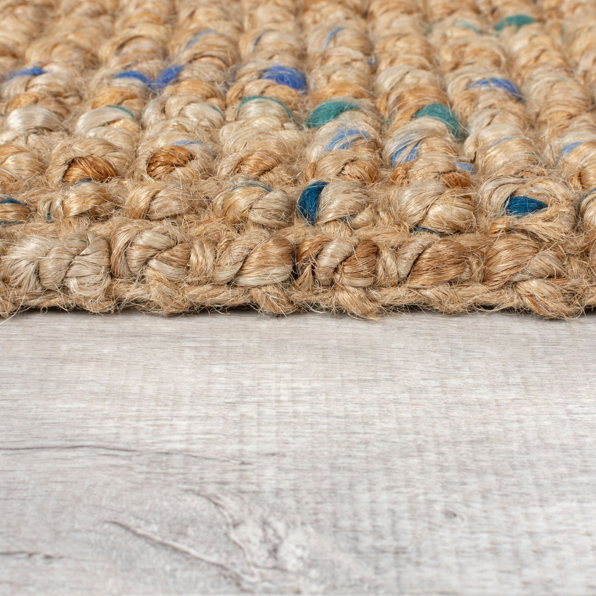 Jute Teppich handgewebt strapazierfähig naturfarben Läufer