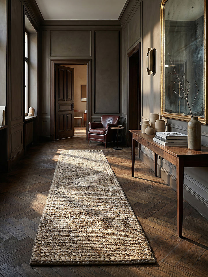 Teppich Natur Läufer im modernen Wohnzimmer Einrichtungsidee_