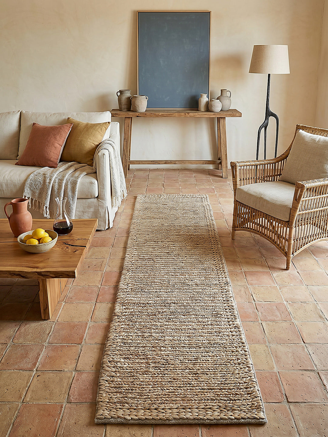Teppich Natur Läufer Musteransicht von oben Designkollektion_
