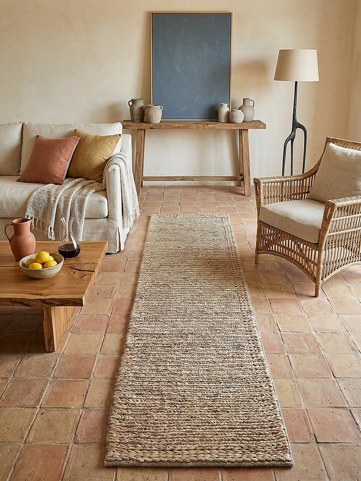Teppich Natur Läufer Musteransicht von oben Designkollektion_