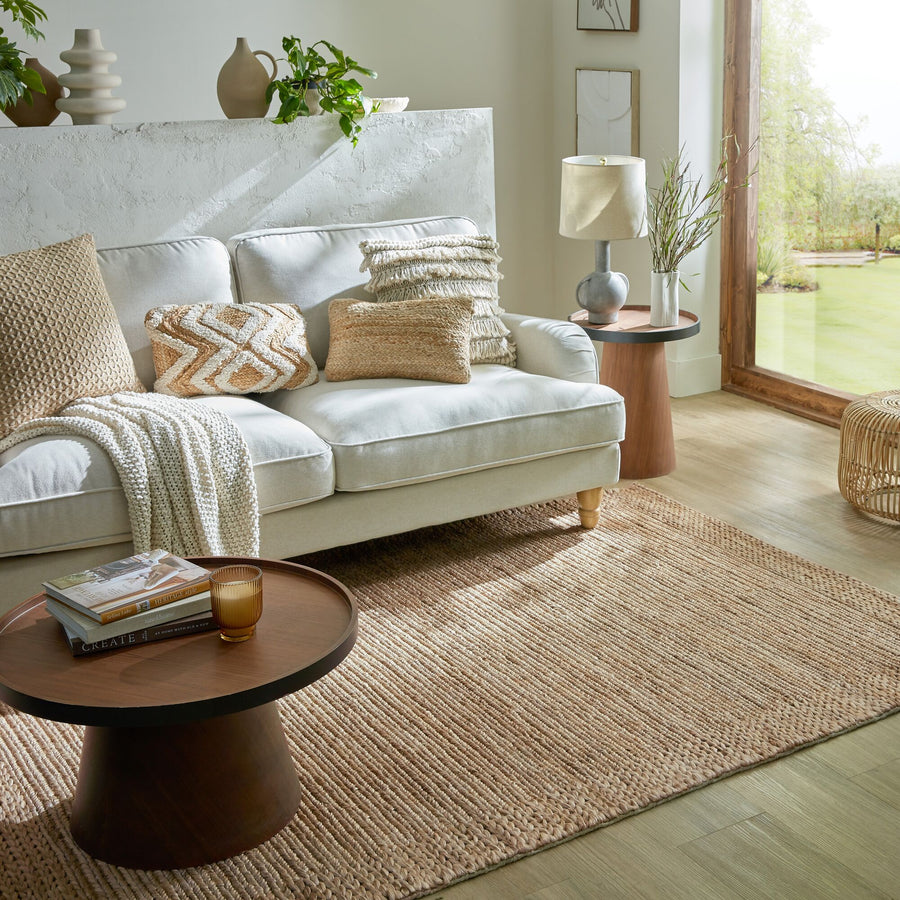 Teppich Kurzflor Flechtoptik Muster - Struktur - Flur_Natur_Rechteckig_