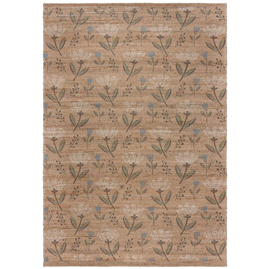 Teppich Jute Floral-Design - handgewebt JED_Rechteckig_