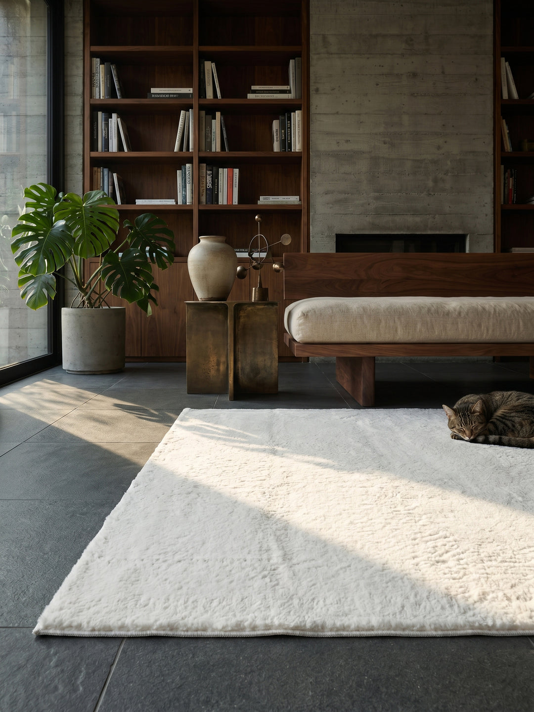 Teppich Creme Textur Nahaufnahme_