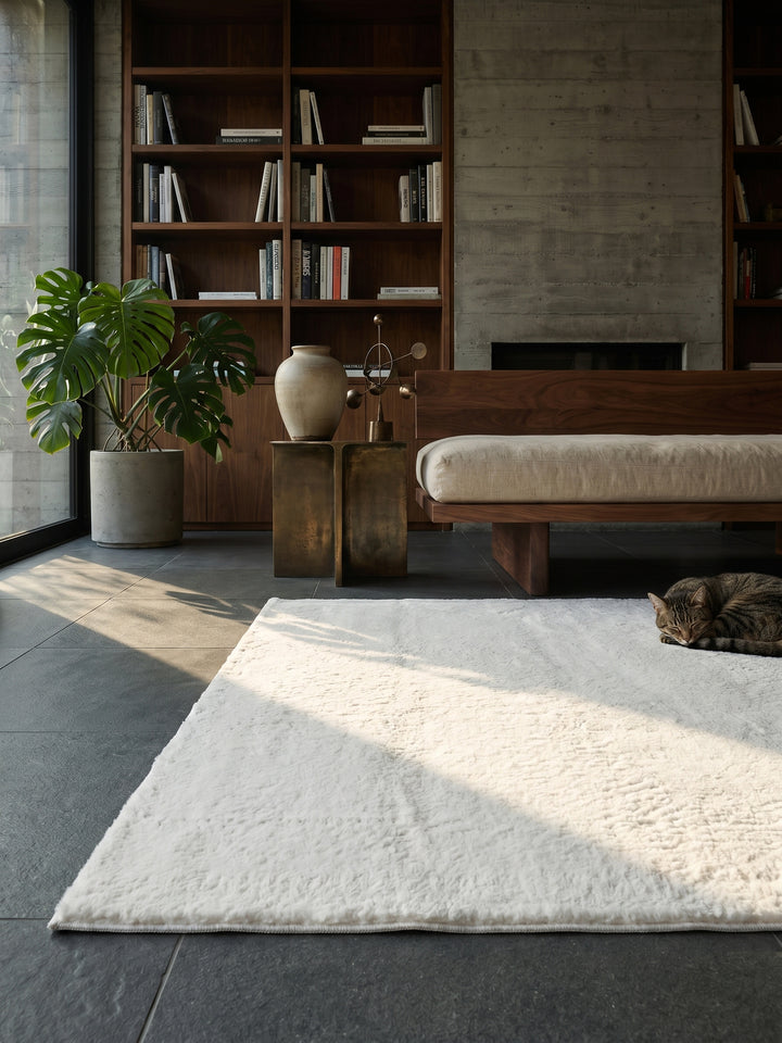 Teppich Creme Textur Nahaufnahme_