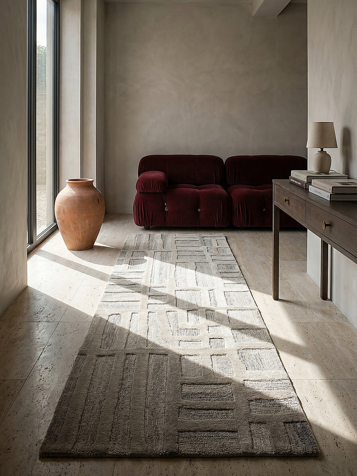 Teppich Natur Läufer im modernen Wohnzimmer_