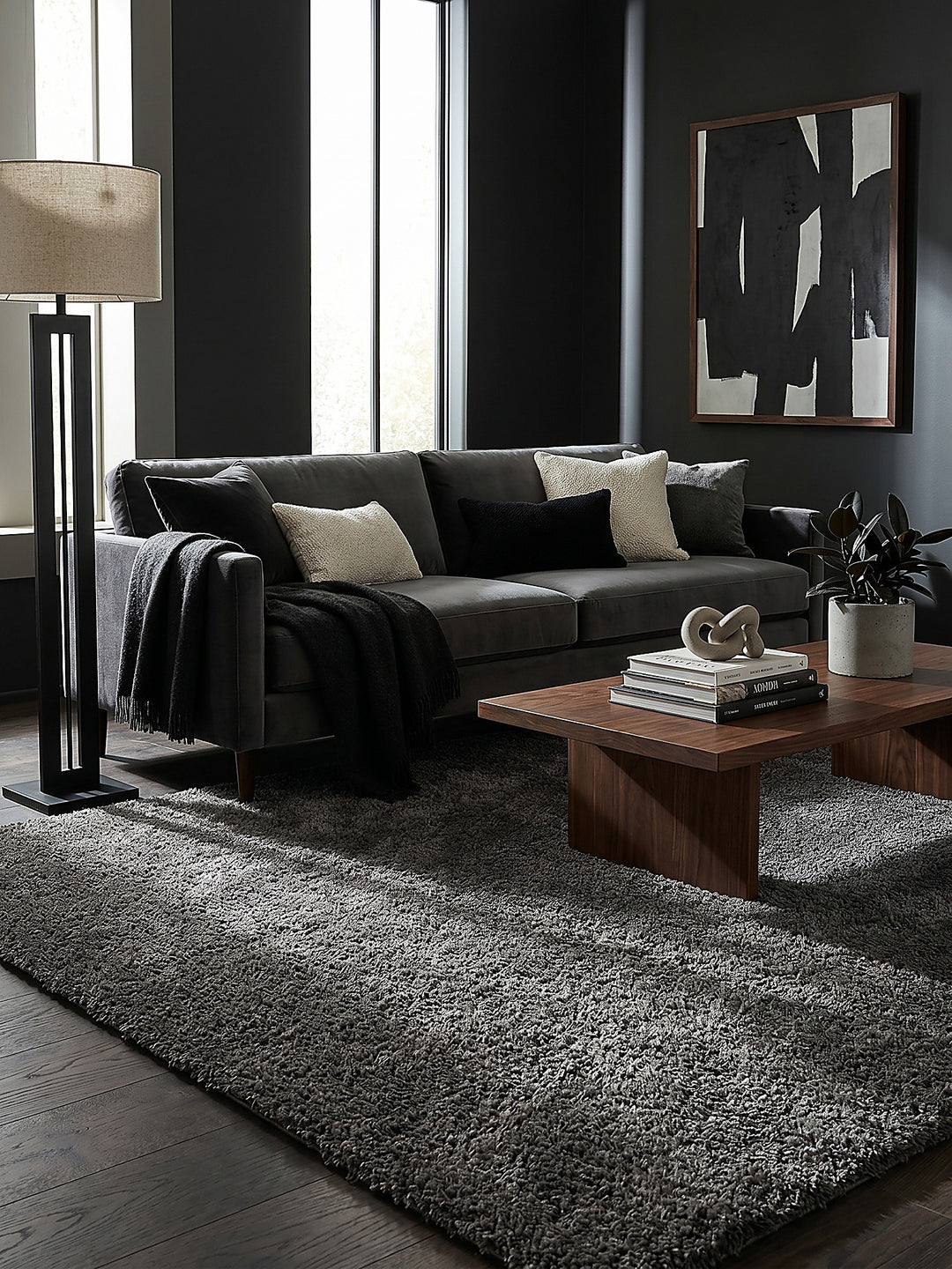 Teppich Dark Grey Farbdetail Muster_