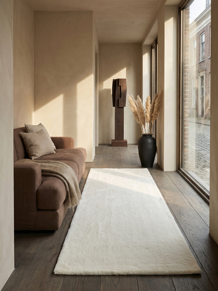Teppich Creme Läufer im modernen Wohnzimmer_